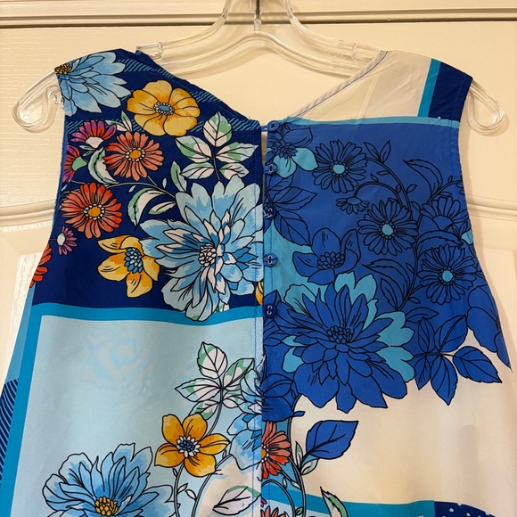 Johnny Was Blue Floral Maxi Dress - Picture 4 of 14